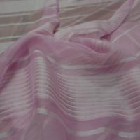 vente de mousseline de soie a bandes dévorée rose orchidée