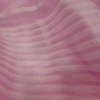 vente de tissu mousseline de soie a bandes dévorée rose orchidée sur Marseille
