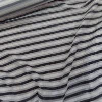 Mousseline de soie blanche a rayures lurex blanche et noire2