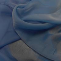 mousseline de soie crépon bleu changeant en 1.20m de large pas cher