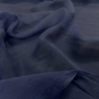 Mousseline de soie crepon bleu indigo9
