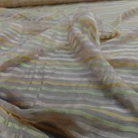 Mousseline de soie faconne bande ton beige dore vert clai1
