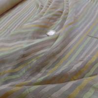 Mousseline de soie faconne bande ton beige dore vert clai6