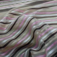 Mousseline de soie faconne bande ton rose blanc beig et marron4