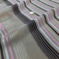 vente de Mousseline de soie façonné bande ton rose blanc beige et marron