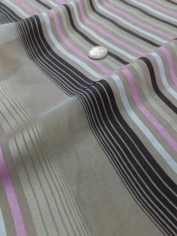 Mousseline de soie faconne bande ton rose blanc beig et marron4