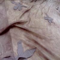 Mousseline de soie faconnee ton marron4