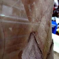 Mousseline de soie faconnee ton marron6