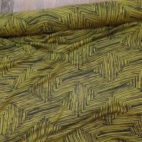 Mousseline de soie imprime marron et jaune