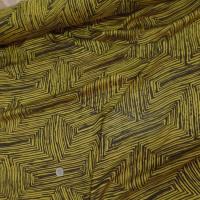 Mousseline de soie imprime marron et jaune5