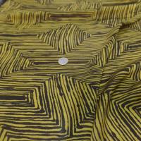 Mousseline de soie imprime marron et jaune7