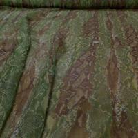 Mousseline de soie imprime serpentton kaki et marron7 1