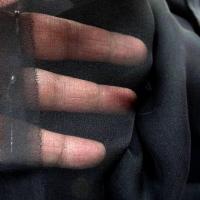 Mousseline de soie lisse noire en 1 15m de large1 