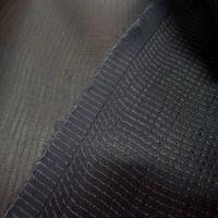 Mousseline de soie marron faconne fil cuivre