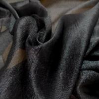 tissu mousseline de soie noire lurex metal