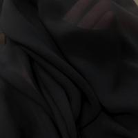 tissu mousseline de soie noire