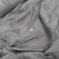 Mousseline de soie vert d eau faconne carreaux lurex dore