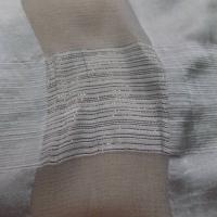 Mousseline de soie vert d eau faconne carreaux lurex dore1