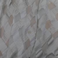 Mousseline de soie vert d eau faconne carreaux lurex dore2
