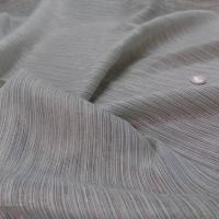 Mousseline de soie vert d eau faconne rayures en lurex dore4