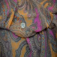 Mousseline imprime en polyester motifs cachemire