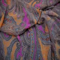 Mousseline imprime en polyester motifs cachemire7