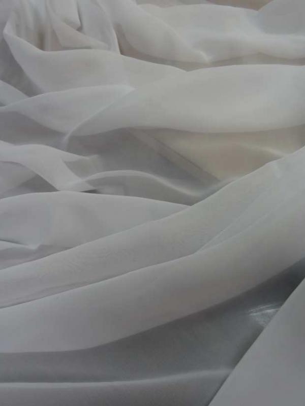 Mousseline polyester blanche8
