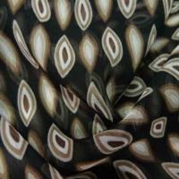 Mousseline polyester imprime ton marron3