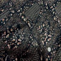 Mousseline polyester imprime ton noir 1