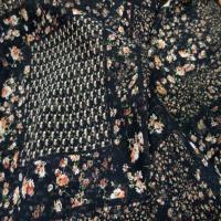 Mousseline polyester imprime ton noir1