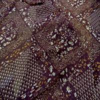 Mousseline polyester imprime ton prune2