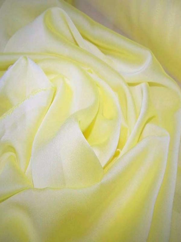 Mousseline polyester uni jaune