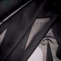 Mousseline polyester uni noire