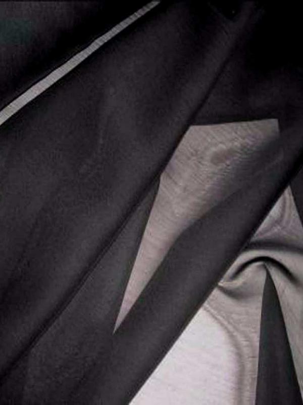 Mousseline polyester uni noire