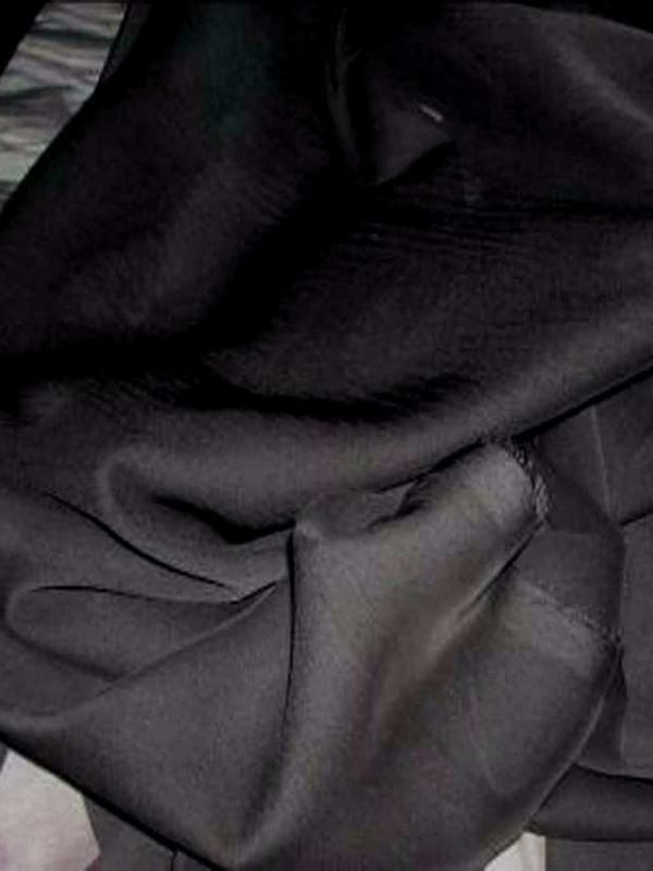 Mousseline polyester uni noire
