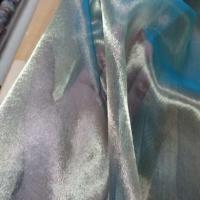 Organza acetate soie changeant turquoise dore7