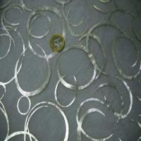 Organza blanc boucles or et metal en 1 5m de large9