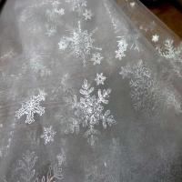organza blanc étoile des neiges couleur métal