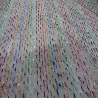 Organza blanc faconne fil lurex 9