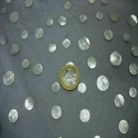 Organza blanc irise a pois or ou argent9