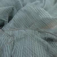 Organza bleu a rayures brodes en 2 90m de large plombe5