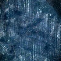 Organza bleu fils lurex assortis en 1 45m de large