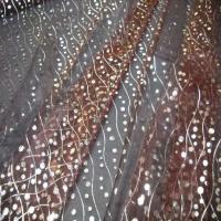 Organza bordeaux frises bulles argentees4