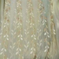 Organza brode fleurs en 2 80m plombe jaune paille3