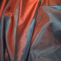 Organza changeant rouge vermillon reflets bleu en 2 90m8
