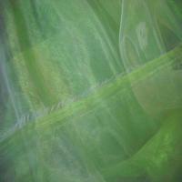 Organza changeant vert bambou reflets blanc en 1 5m de large