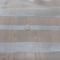 vente de tissu Organza de soie façonné bandes ton bleu clair pas cher