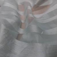 vente de tissu Organza de soie façonné bandes ton bleu clair en ligne