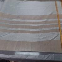 tissu Organza de soie façonné bandes ton bleu clair a Marseille