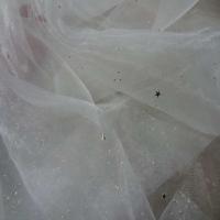 Organza ecrue a etoile dore en relief9